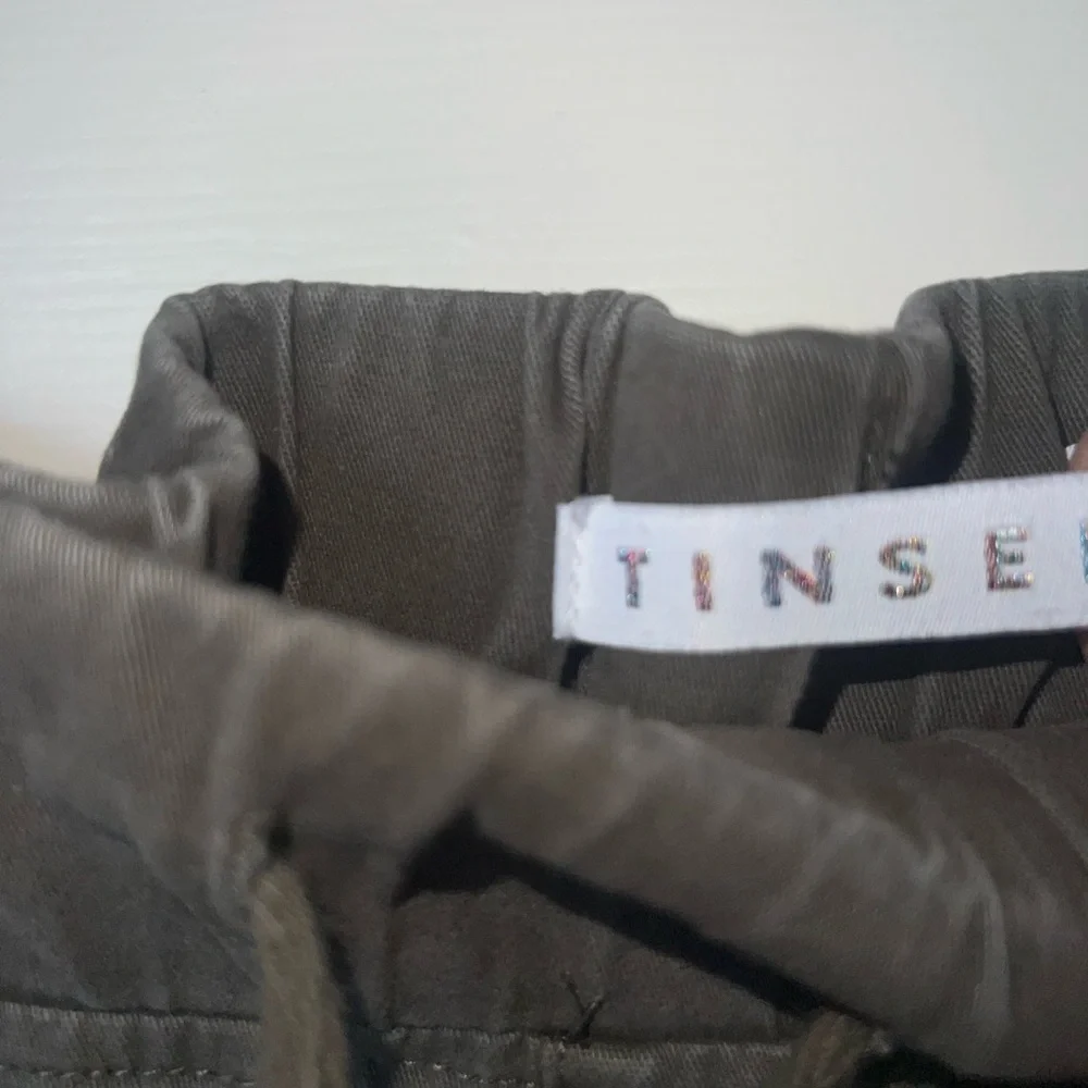 Women’s Drawstring Cargo Joggers Lagenlook Hunter Olive Green Pants Size 2X‎